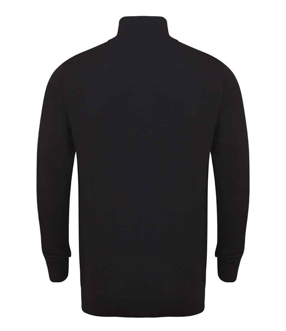 Henbury Zip Neck Sweater