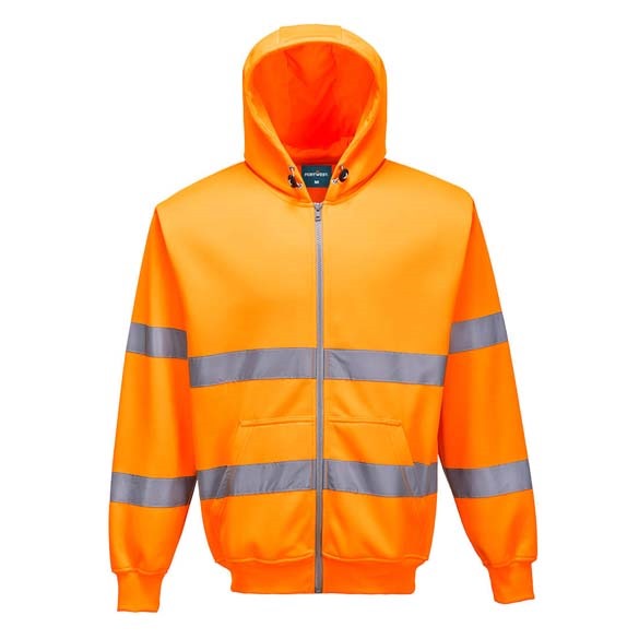 Hi-Vis Zip Front Hoodie