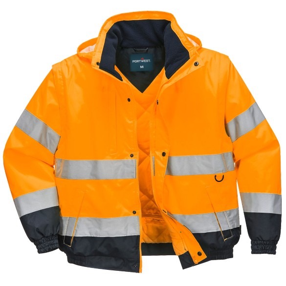 Hi-Vis 2-in-1 Contrast Bomber Jacket