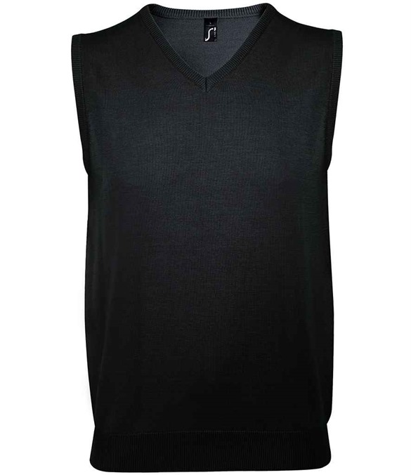 SOL&#39;S Unisex Gentlemen Sleeveless Cotton Acrylic V Neck Sweater