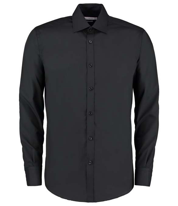 Kustom Kit Long Sleeve Slim Fit Business Shirt