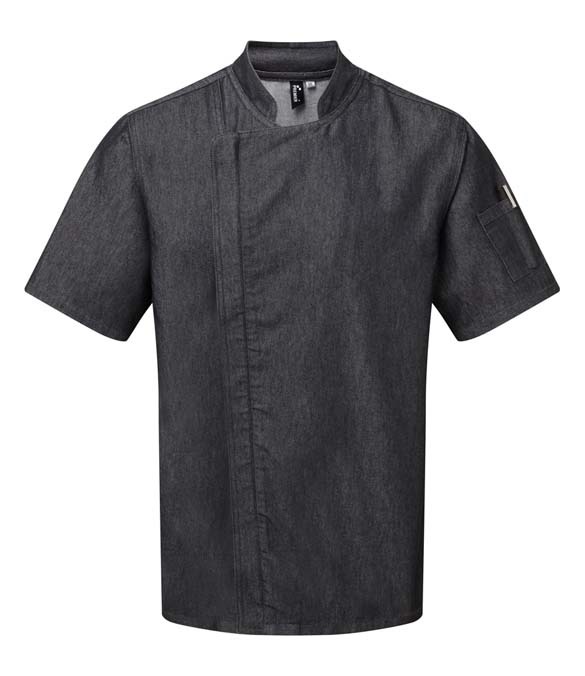 Premier Short Sleeve Zipped Chef&#39;s Jacket