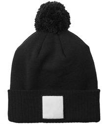 Beechfield Appliqué Patch Pom Beanie