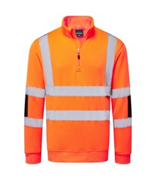 Hi-Vis Knitted Half Zip Sweatshirt