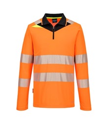 DX4 Hi-Vis Zip Polo Shirt L/S
