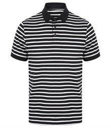 Front Row Striped Jersey Polo Shirt