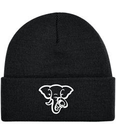 Embroidered Irrelevant Elephant Cuffed Beanie